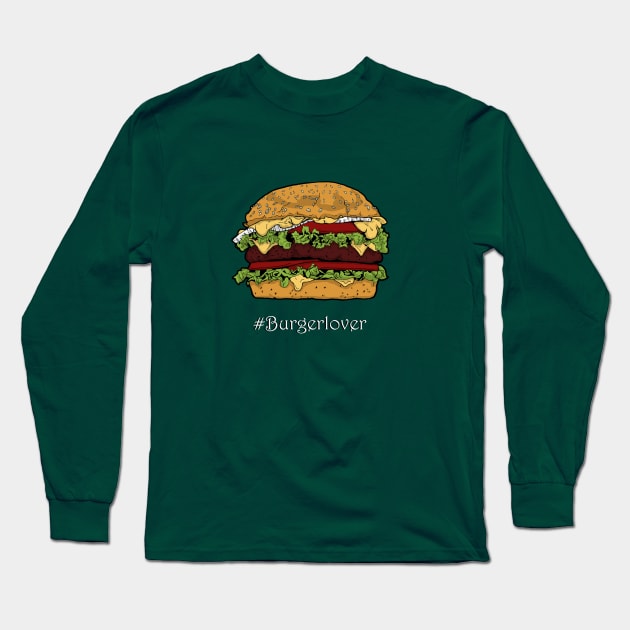 Burgerlover Long Sleeve T-Shirt by Astrablink7